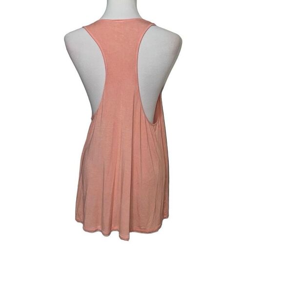 Free People | We the Free Amelia Y-Strap Tank Top Peach Oversized Swing Sz L - Picture 4 of 8
